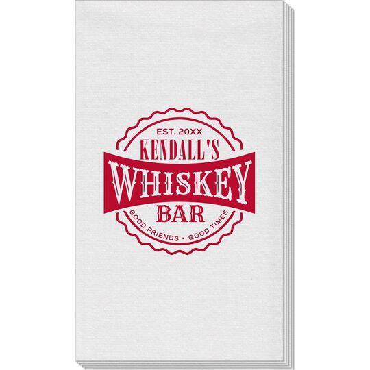 Good Friends Good Times Whiskey Bar Linen Like Guest Towels